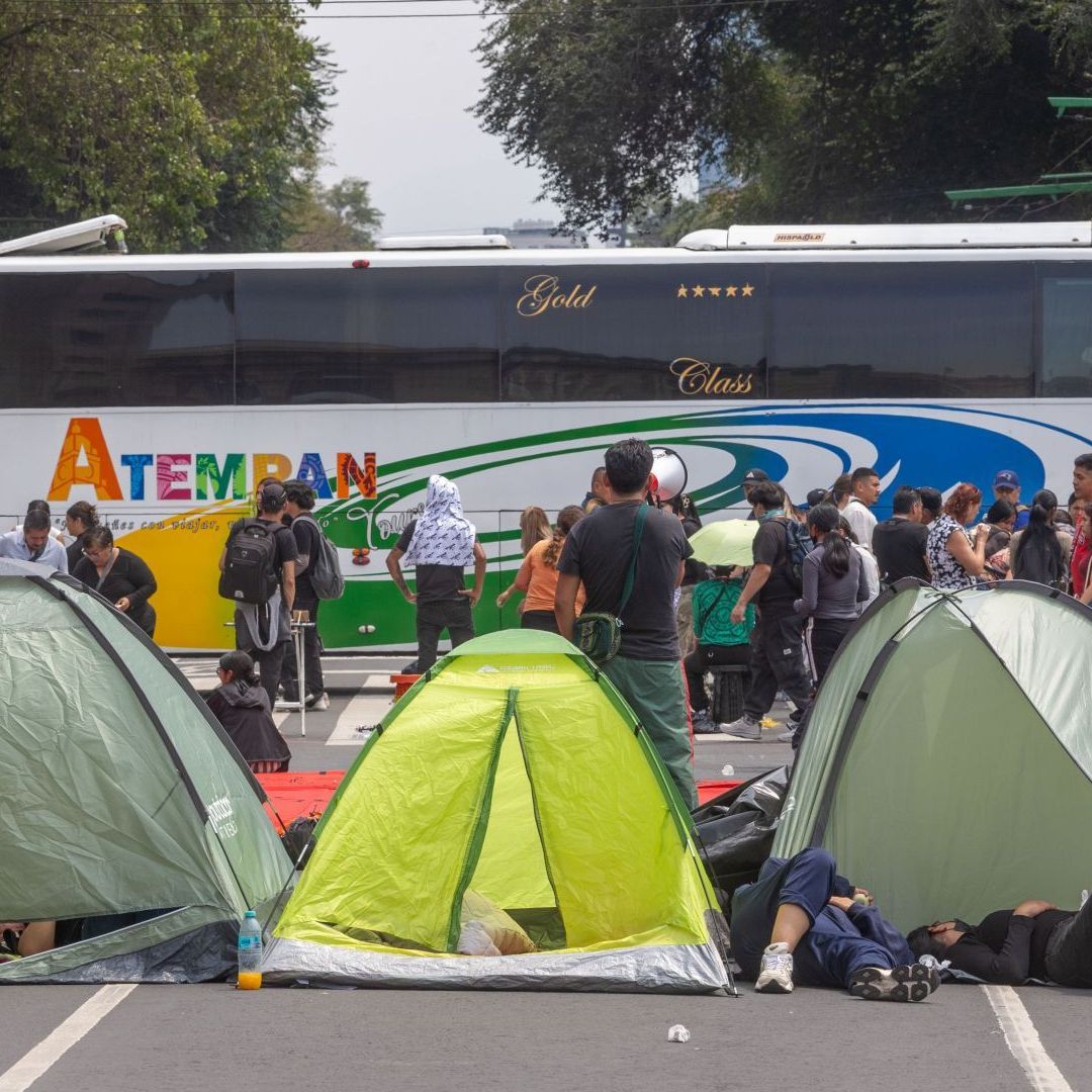 Bloqueo en Eje Central en la Ciudad de México.